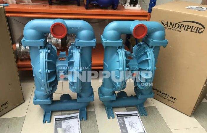 bơm màng bơm ép bùn thải công nghiệp