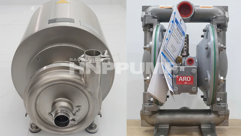 bơm ly tâm và bơm màng khí nén