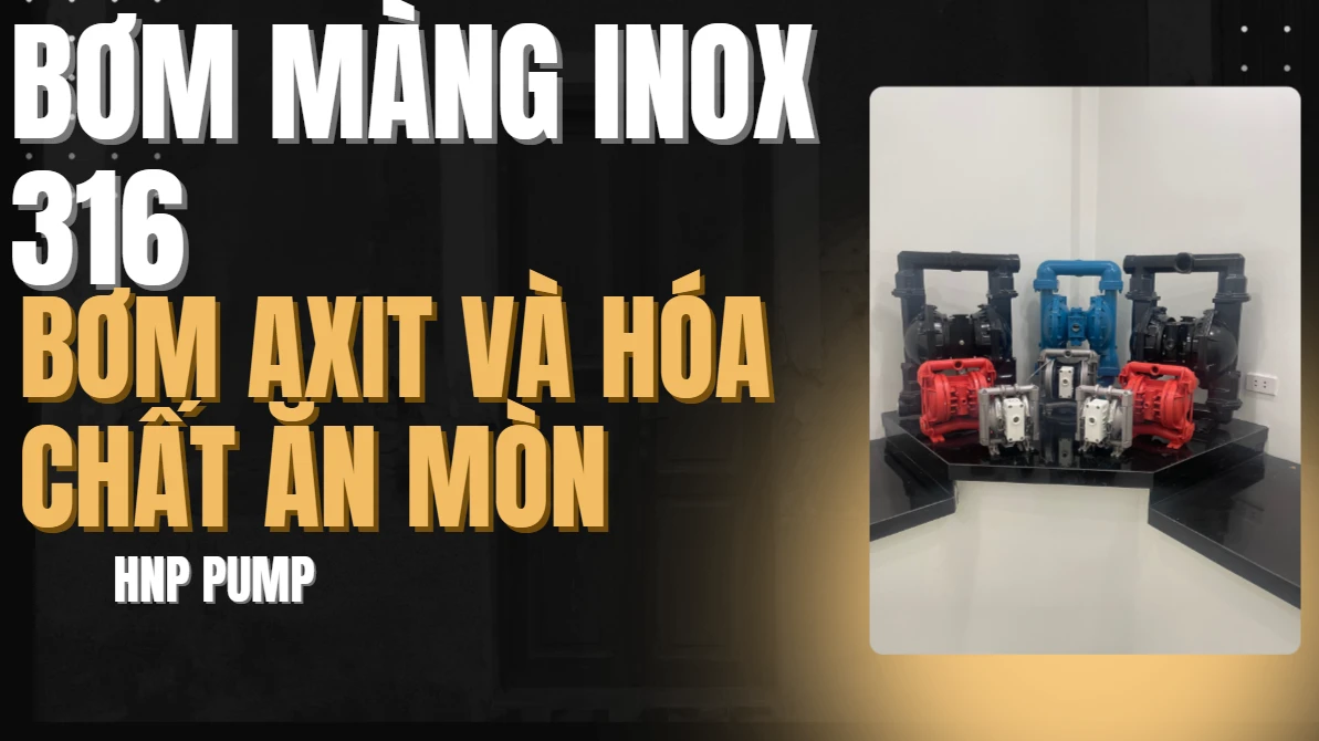 bơm màng inox 316 bơm axit và hóa chất ăn mòn