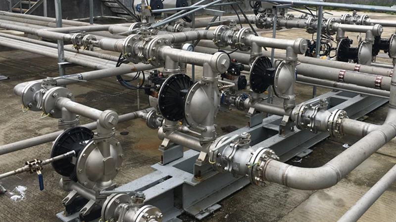 bơm màng khí nén cho nhà máy sản xuất xi măng