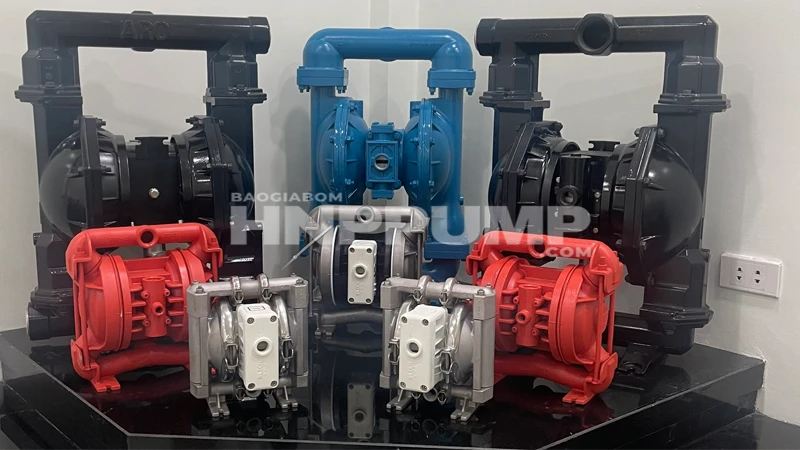 bơm màng khí nén inox 316 bơm axit