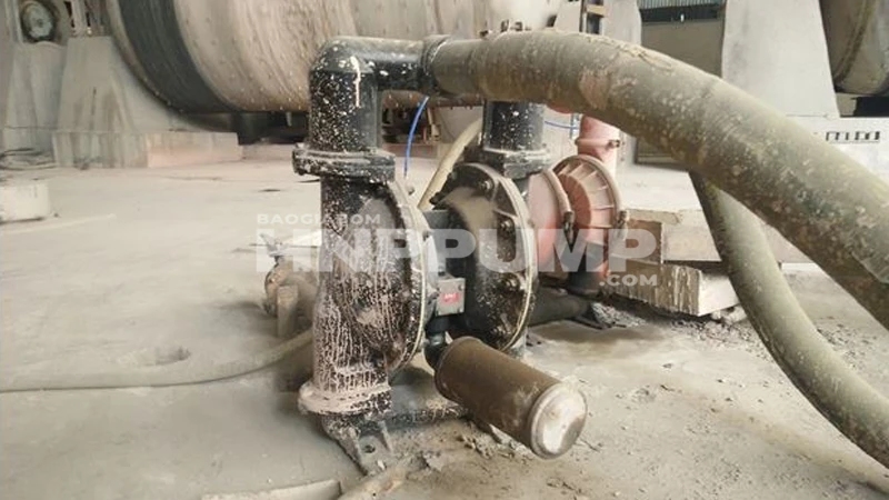 bơm màng khí nén bơm hóa chất cho nhà máy phân bón