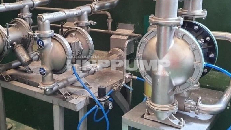 bơm màng khí nén husky bơm thủy sản