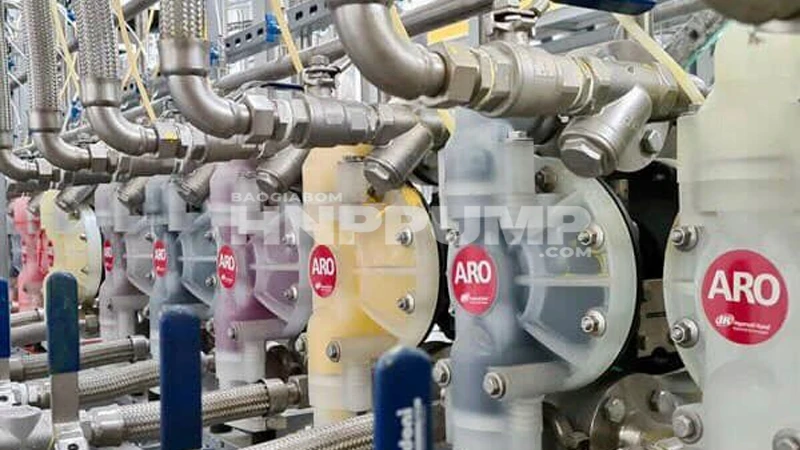 dây chuyển sản xuất bơm màng khí nén aro