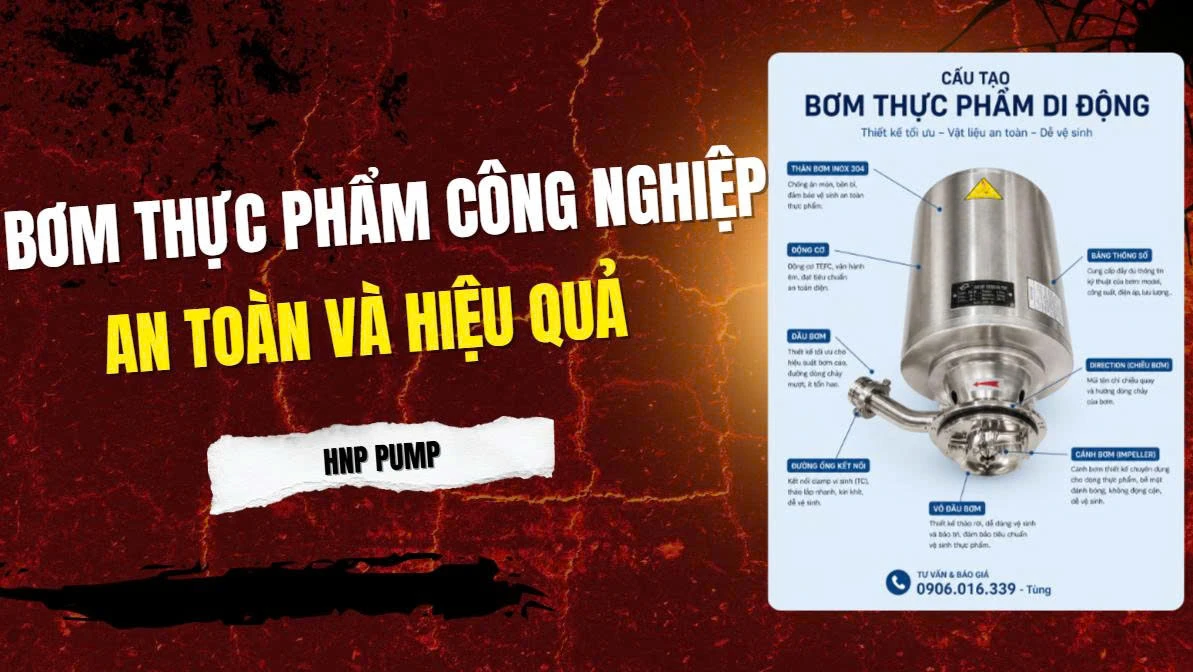 bơm thực phẩm công nghiệp an toàn và hiệu quả