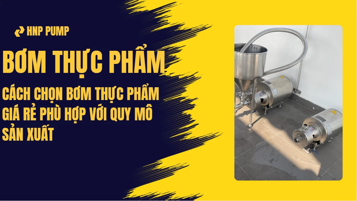cách chọn bơm thực phẩm giá rẻ phù hợp với quy mô sản xuất